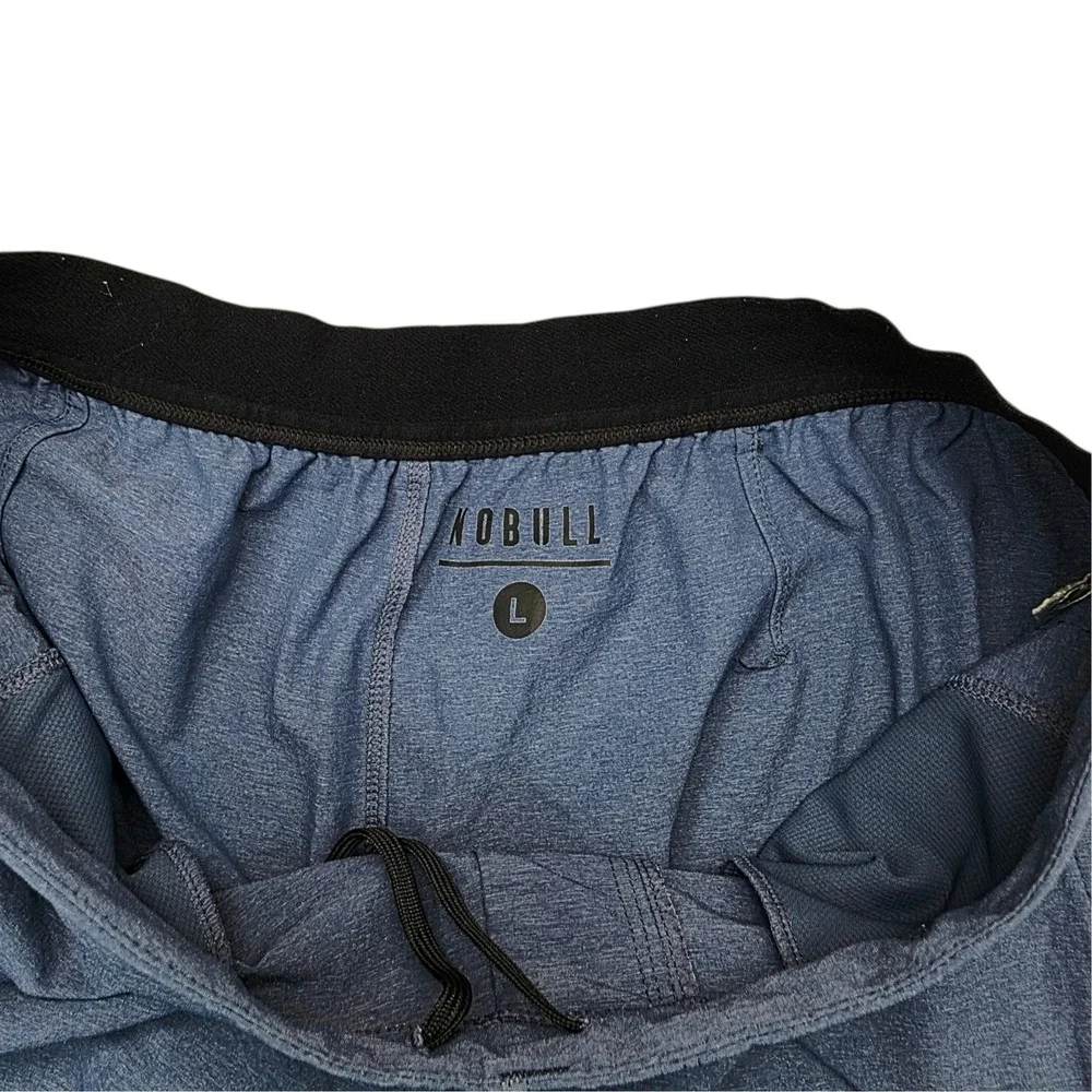 NOBULL Mens Lightweight Training Shorts Blue Heathered Size L Workout Gym